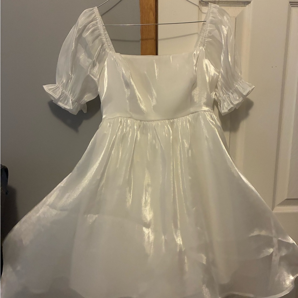 Charming White Kids Formal Dress